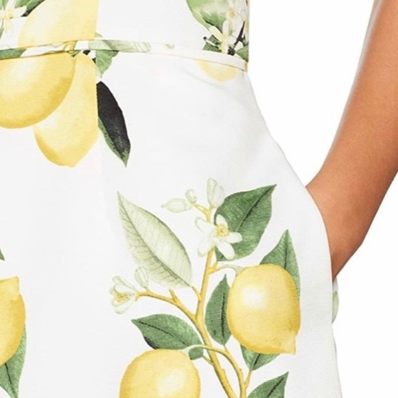 NWT Adrianna Papell Lemon Print A-Line Dress - Picture 4 of 12